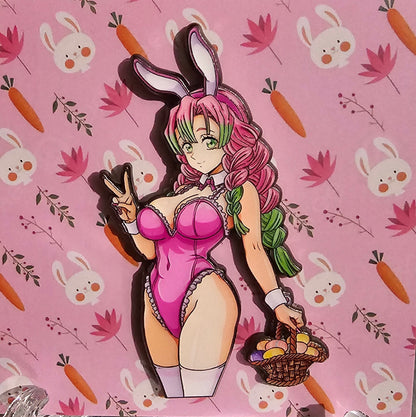 💗🐇 Kanroji Mitsuri Bunny Pin – “Sweetheart Seduction” Edition 💗