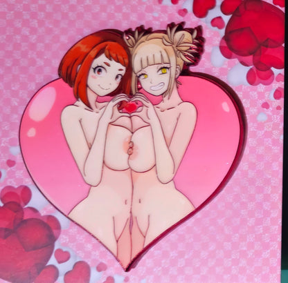 Valentines Duo – Ochaco & Toga Waifu Enamel Pin